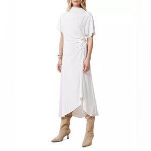 AllSaints Rosie Mock Neck Side Drape Asymmetric Maxi Dress (size 2)